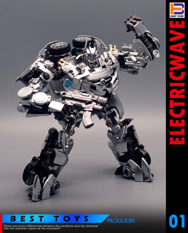 4th Party Best Toys BT01 BT-01 Acoustic Wave Not NA Newage XM01 Mistra (Not Bayverse DOTM Soundwave)  17cm / 6.7"