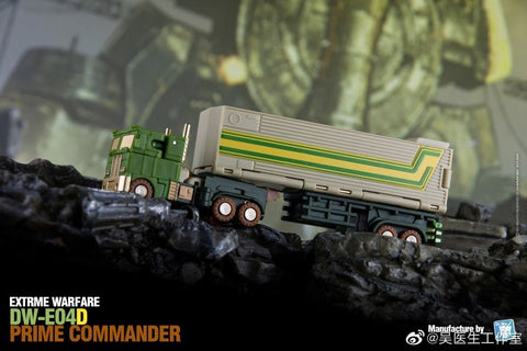 Dr.Wu & Mechanic Studio Extreme Warfare DW-E04E (Eva Version) / DWE04D (Green Version) Prime Commander (Optimus Prime)  w/ convoy Legends Class 6cm / 4.6"