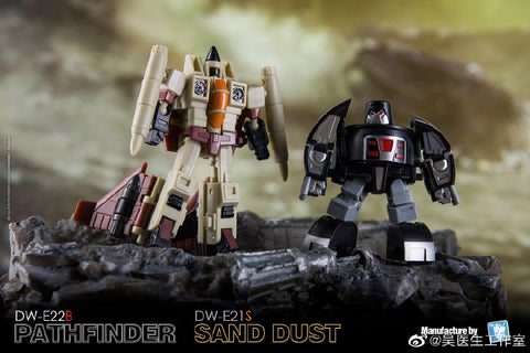 Dr.Wu & Mechanic Studio Extreme Warfare 4 Sets DW-E21S Sand Dust (Ramjet Desert) / DW-E22B Pathfinder (Cosmos Black) to Earthrise Titan Class 2 in 1 set 4.5cm