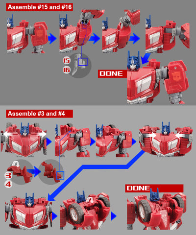 Go Better Studio GX-55A GX-55B GX55A GX55B Gap fillers for WFC Studio Series Voyager 03 Gamer Edition SS GE03 Optimus Prime Upgrade Kit