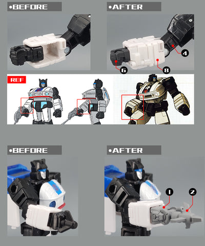 Go Better Studio GX-52 GX52 Gap fillers for Buzzworthy Bumblebee Legacy: Evolution Origin Autobot Jazz  ( Upgrade Kit+ Gap Fillers)