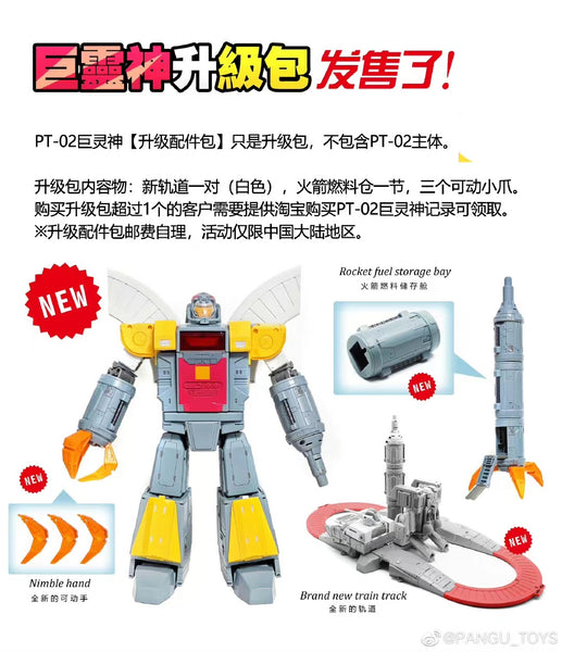 Pangu Toys Upgrade Kit for PT-02 PT02 Mighty Miracle God (Omega Suprem ...