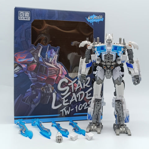 4th party BW BAIWEI TW1022A TW-1022A Ultra Magnus / White Optimus Prime (Modified KO SS32 / SS44) & Weapon Set Black Version 17.5cm / 6.9"