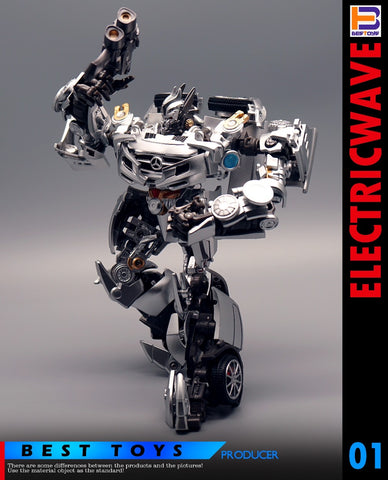 4th Party Best Toys BT01 BT-01 Acoustic Wave Not NA Newage XM01 Mistra (Not Bayverse DOTM Soundwave)  17cm / 6.7"