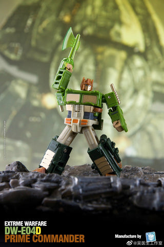 Dr.Wu & Mechanic Studio Extreme Warfare DW-E04E (Eva Version) / DWE04D (Green Version) Prime Commander (Optimus Prime)  w/ convoy Legends Class 6cm / 4.6"