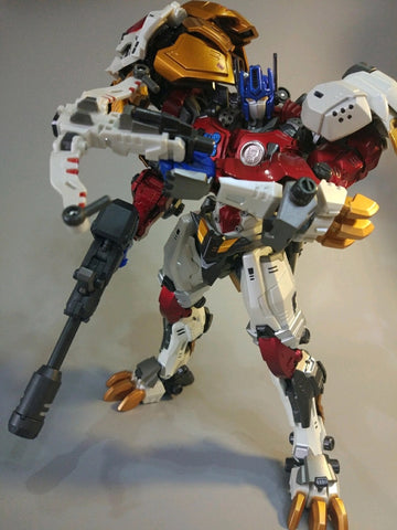 NeoArt Toys NT-10 NT10 Dual Form Leonidas Beast Muscle White Lion (Lio Convoy / Leo Prime) 21.5cm / 8.5"