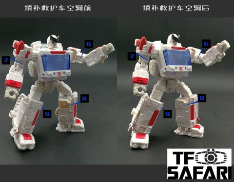 Go Better Studio GX-04R / GX-04W / GX-04C / GX-04AT Gap Fillers for WFC Siege Ironhide / Ratchet / Crosshairs / Legacy Autotrooper Upgrade Kit