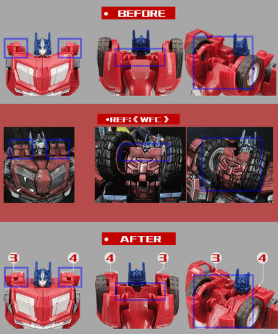 Go Better Studio GX-55A GX-55B GX55A GX55B Gap fillers for WFC Studio Series Voyager 03 Gamer Edition SS GE03 Optimus Prime Upgrade Kit