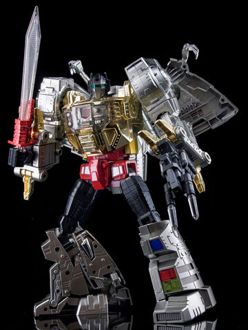 4th Party NB No-Brand Oversized MP-08 MP08 King Grimlock Rexius Prime (Oversized MP-08 Stainless Steel Color Version) 29cm / 11.5"