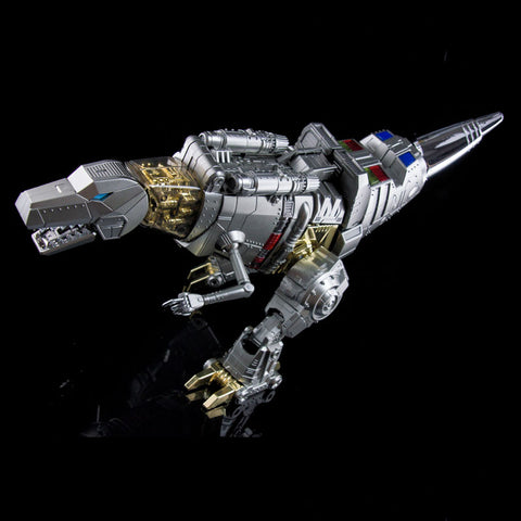 4th Party NB No-Brand Oversized MP-08 MP08 King Grimlock Rexius Prime (Oversized MP-08 Stainless Steel Color Version) 29cm / 11.5"