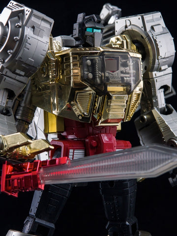 4th Party NB No-Brand Oversized MP-08 MP08 King Grimlock Rexius Prime (Oversized MP-08 Stainless Steel Color Version) 29cm / 11.5"