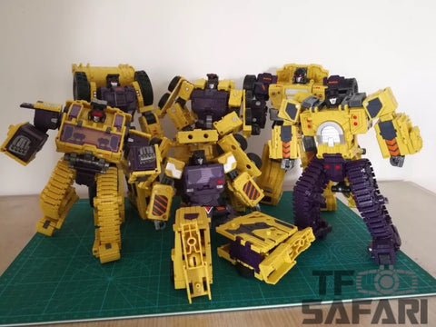 Toyworld TW-C07B TWC07B Yellow Constructor (Devastator Combiner 6 in 1) 50cm