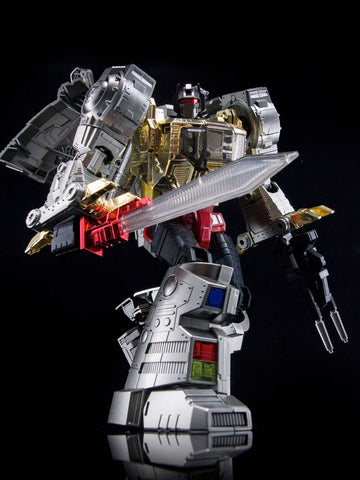 4th Party NB No-Brand Oversized MP-08 MP08 King Grimlock Rexius Prime (Oversized MP-08 Stainless Steel Color Version) 29cm / 11.5"