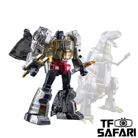 4th Party NB No-Brand Oversized MP-08 MP08 King Grimlock Rexius Prime (Oversized MP-08 Stainless Steel Color Version) 29cm / 11.5"