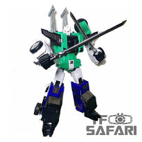 DX9 Toys D10G Hanzo (Sixshot) (G1 Retro Color, Green Chest) 27 cm / 10.5cm