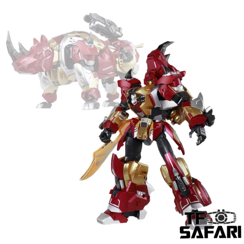 【Pre-Order】Cang Toys Cang-Toys CT-Chiyou-06 CT06 Hungerhino (Headstrong, Feral Rex) Predaking Combiner 23cm / 9"