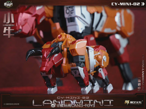 Cang Toys Cang-Toys CY-Mini02 CYMini02 Landmini (Headstrong, Feral Rex) Predaking Combiner