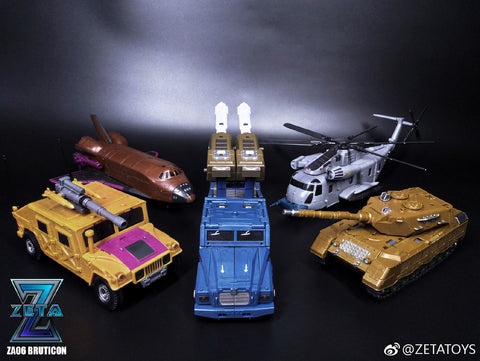 Zeta Toys ZA06 Armageddon Combiner ( Combaticons, Bruticus) 5 in 1 Gift Set G1 Comic Color 55cm (22")