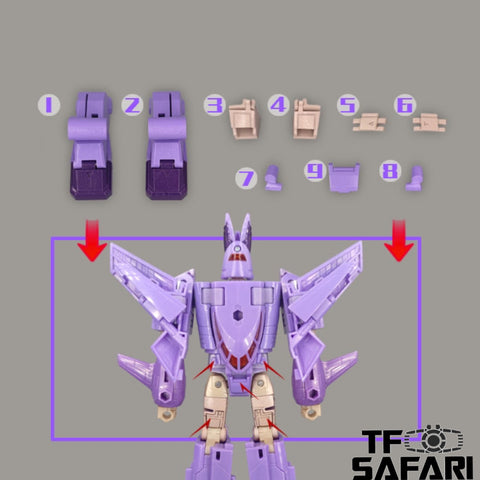 Go Better Studio GX37 GX-37 Gap Fillers & Replacement Feet for WFC Kingdom Cyclonus Upgrade Kit