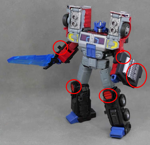 Black Soil Lab BS02 BS-02 (Previously TFS01 TFS-01) Upgrade Kit for Generations Legacy G2 Universe Laser Optimus Prime Upgrade Kit