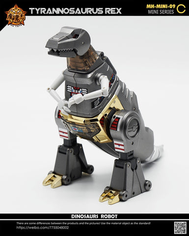 4th Party MHZ Toys MH-MINI-09C Mini09C Tyrannosaurus Rex T-Rex Metallic Version（ Oversized NA Newage Ymir Grimlock）  14.5cm / 5.7”