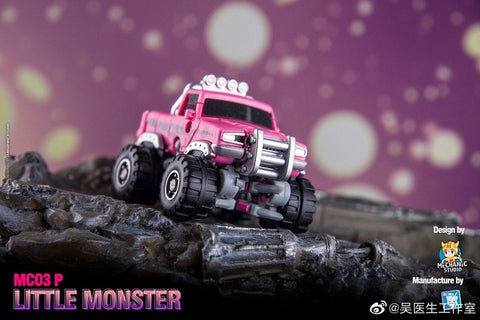 Dr.Wu & Mechanic Studio Movie Collector MC03P MC-03P Little Monster ( Wheelie Legends Class fit to SS series) Pink Version Dr Wu  8cm / 3.15"