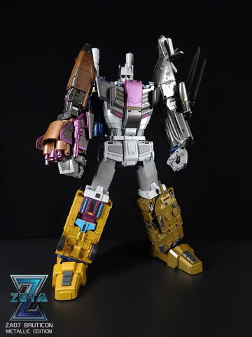 Zeta Toys ZA07 Armageddon Combiner ( Combaticons, Bruticus) 5 in 1 Gift Set Metallic Color 55cm (22")