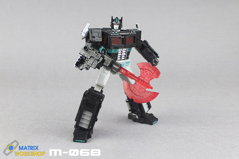 Matrix Workshop M06B M-06B ( Red, Nemisis Version ) M06C M-06C (Orange, Toon Version) WFC Siege Earthrise Optimus Prime（Voyage Grade）Energon Axe Weapon Set Upgrade Kit