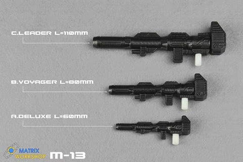 Matrix Workshop M13 M-13 Ion Blasters D / V / L Class for Optimus Prime Weapon Set Upgrade Kit