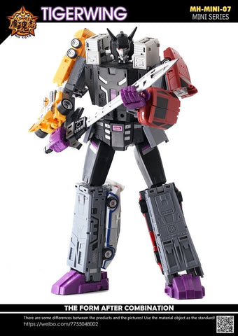 4th Party MHZ Toys MH-MINI-07 Tigerwing Not Oversized MS-Toys (Menasor Combiner Legends size)  5 in 1 Set 30cm / 11.8"