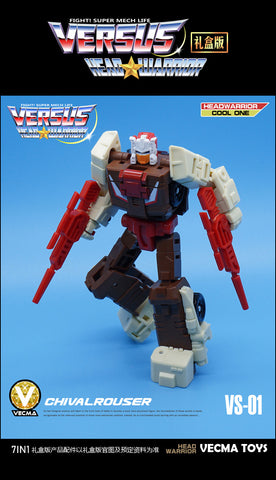 MFT MechFansToys Vecma Toys Head Warriors Headmasters Gift Sets of 7 (VS-01/02/03/04/05/06/07 Chromedome / Weirdwolf / Hardhead / Mindwipe / Skullcrusher / Highbrow / Brainstorm)