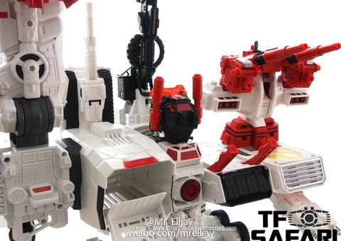 Before And After BA02 BA-02  Six Sigma ( Six-Gun ) w/ Slammer Japan Red Arm Version for LG / SDCC / IDW / MT Maketoys Metroplex 30cm