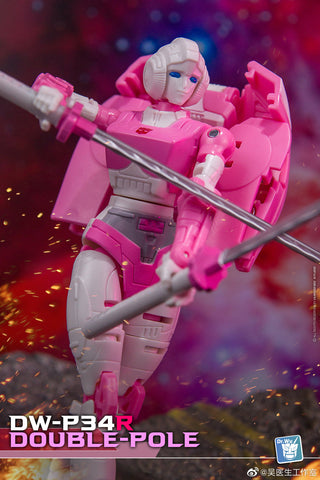 Dr.Wu DW-P34R  Double Pole Double Katanas (Pink Hilt) for WFC Siege Arcee  Dr Wu Upgrade Kit