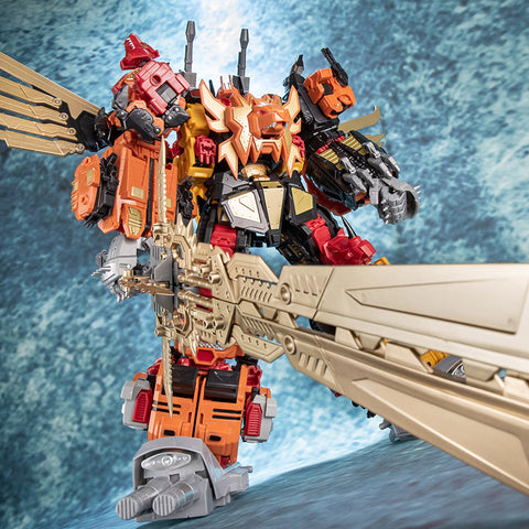 【Loose Pack】JB Jinbao OS Combiner Predaking (Oversized MMC Feral Rex ) 5 in 1 Set 45cm / 18"