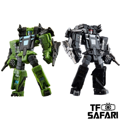 Dr.Wu Sword Dancer DW-E07B DW-E07G Traveler Plane DW-E08B DW-E08G Patriot Tank (G1 Slamdance 2 in 1 Mini-Cassette Warriors ) for WFC Kingdom / Legacy Blaster Dr Wu Upgrade Kit (Black & Green Version)