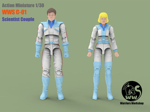 【Cancelled】Warriors Workshop WWS-C01 Scientist Couple (Spike and Carly) 2 in 1 Set 1/30 scale Upgrade Kit 6cm / 2.4"