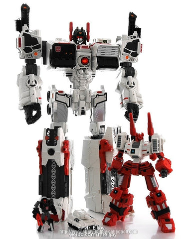 Before And After BA02 BA-02  Six Sigma ( Six-Gun ) w/ Slammer Japan Red Arm Version for LG / SDCC / IDW / MT Maketoys Metroplex 30cm