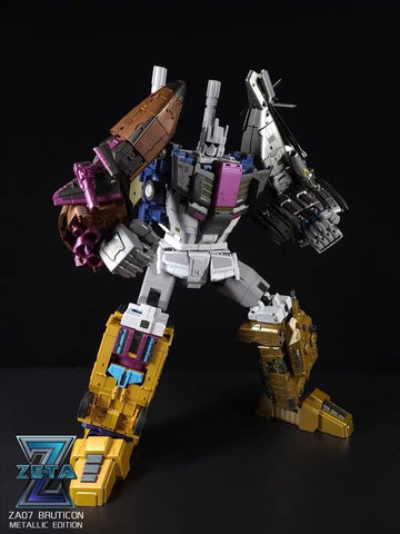 Zeta Toys ZA07 Armageddon Combiner ( Combaticons, Bruticus) 5 in 1 Gift Set Metallic Color 55cm (22")