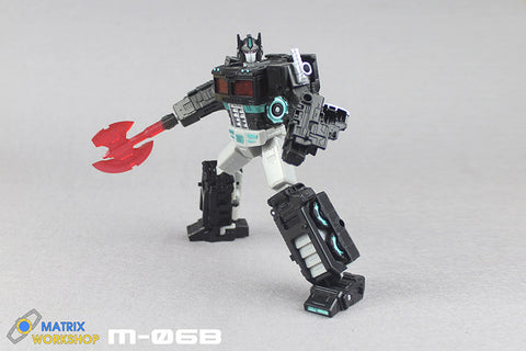 Matrix Workshop M06B M-06B ( Red, Nemisis Version ) M06C M-06C (Orange, Toon Version) WFC Siege Earthrise Optimus Prime（Voyage Grade）Energon Axe Weapon Set Upgrade Kit