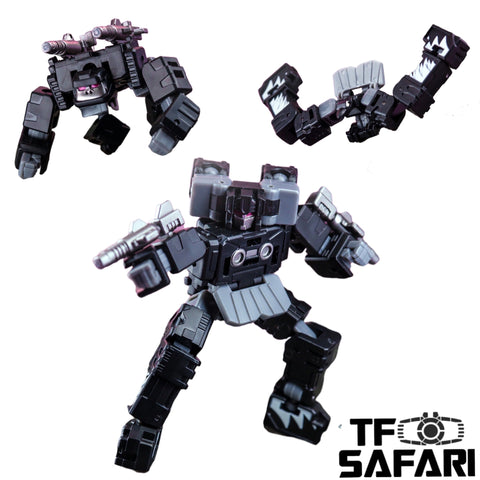 Dr.Wu DW-P51B Chatter Black Version (Beastbox and Squawktalk, 2 in 1 Mini-Cassette Warriors ) for WFC Siege Soundwave Dr Wu Upgrade Kit