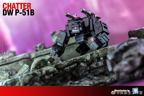 Dr.Wu DW-P51B Chatter Black Version (Beastbox and Squawktalk, 2 in 1 Mini-Cassette Warriors ) for WFC Siege Soundwave Dr Wu Upgrade Kit