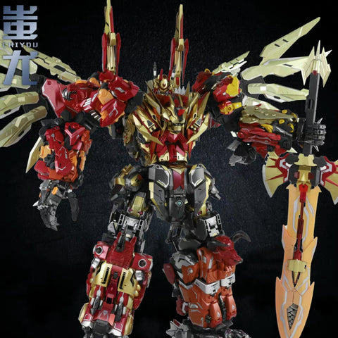 【Pre-Order】Cang Toys Cang-Toys CT-Chiyou-06 CT06 Hungerhino (Headstrong, Feral Rex) Predaking Combiner 23cm / 9"