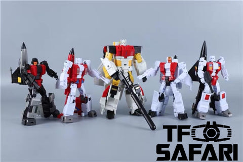 Jujiang JJ-02 Jet Commander Combiner 5 in 1 set (Concorde, Harrier, Phantom, Eagle & Falcon) Ju Jiang 45cm / 18"