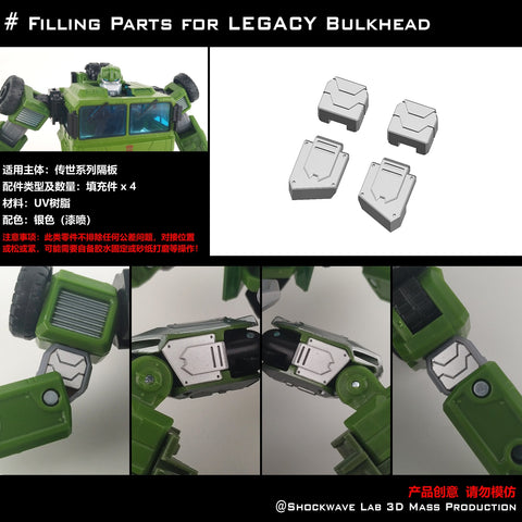 Shockwave Lab SL-GF29/30 SLGF29/30 Gap Fillers for Generations Legacy Bulkhead & Iguanus Upgrade Kit