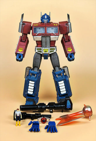 WJ Oversized Battle Damaged MPP10 Optimus Prime Limited Edition with Display Base 33cm / 13"