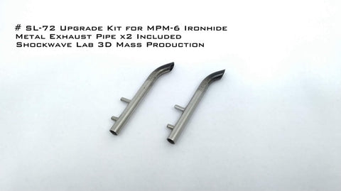 Shockwave Lab SL-72 SL72 Exhaust Pipes for MPM-06 Iron Hide Upgrade Kit