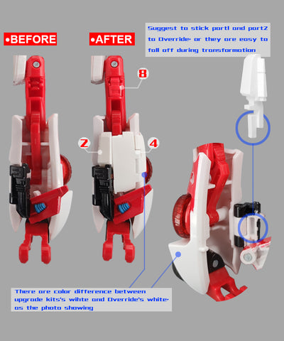 Go Better Studio GX41 GX-41 Gap Fillers for  Legacy Velocitron Cybertron Universe Override Upgrade Kit