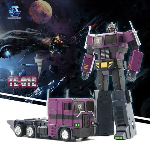 Transform Element TE-01E TE01E Masterpiece Optimus Prime (MP Size, MP-10SG MP10SG ) Shattered Glass SG Version (Purple) 23cm / 9"