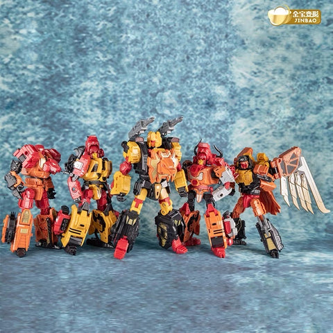 【Loose Pack】JB Jinbao OS Combiner Predaking (Oversized MMC Feral Rex ) 5 in 1 Set 45cm / 18"