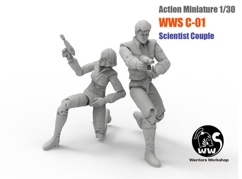 【Cancelled】Warriors Workshop WWS-C01 Scientist Couple (Spike and Carly) 2 in 1 Set 1/30 scale Upgrade Kit 6cm / 2.4"